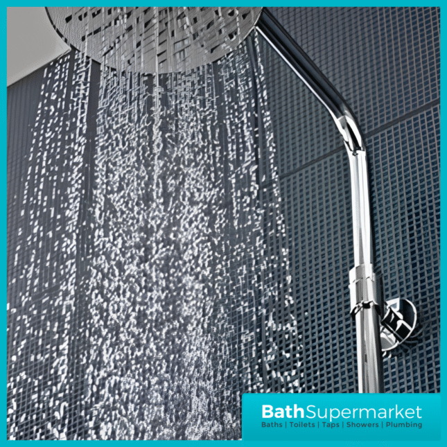 Tavistock Merit Chrome Cool Touch Exposed Thermostatic Valve Push Bar Shower System