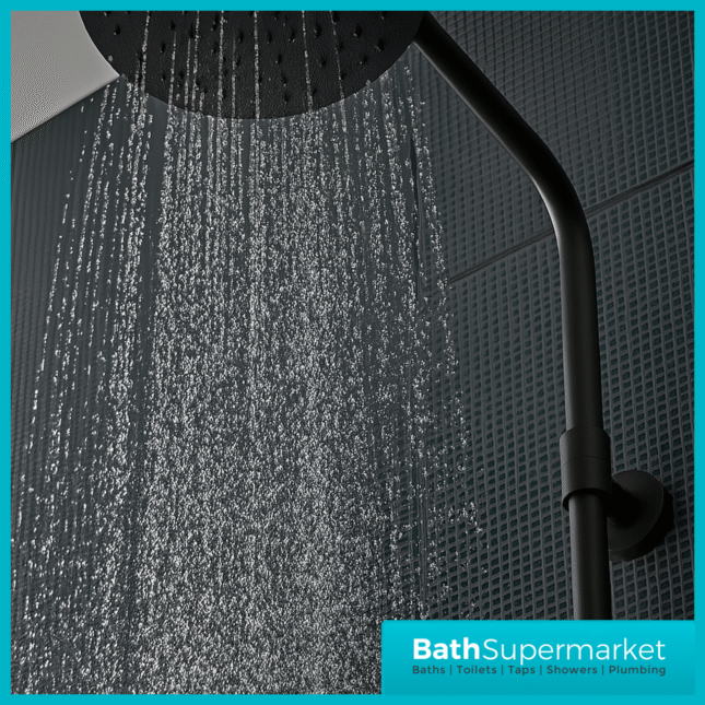 Tavistock Merit Black Dual Function Exposed Thermostatic Bar Valve Shower System