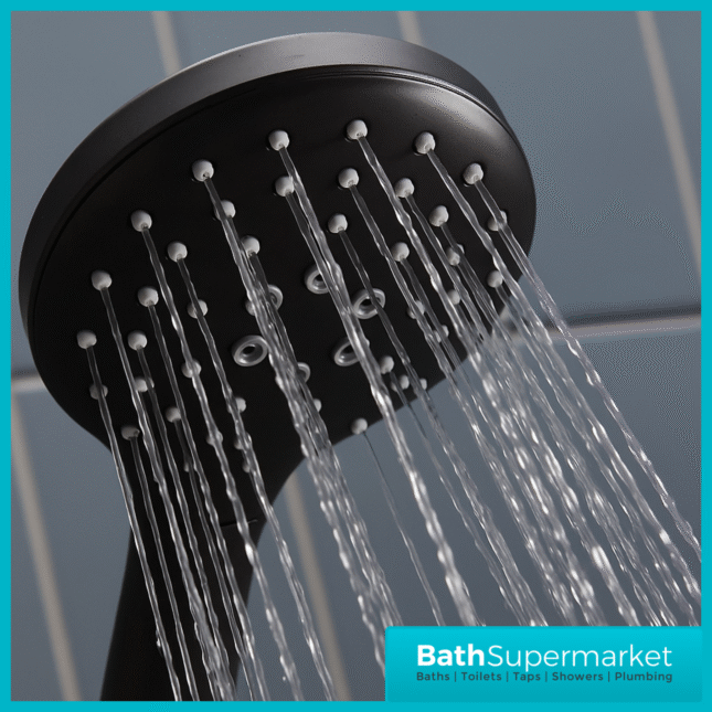 Tavistock Quantum Black Thermostatic Cool Touch Dual Function Exposed Valve Shower System