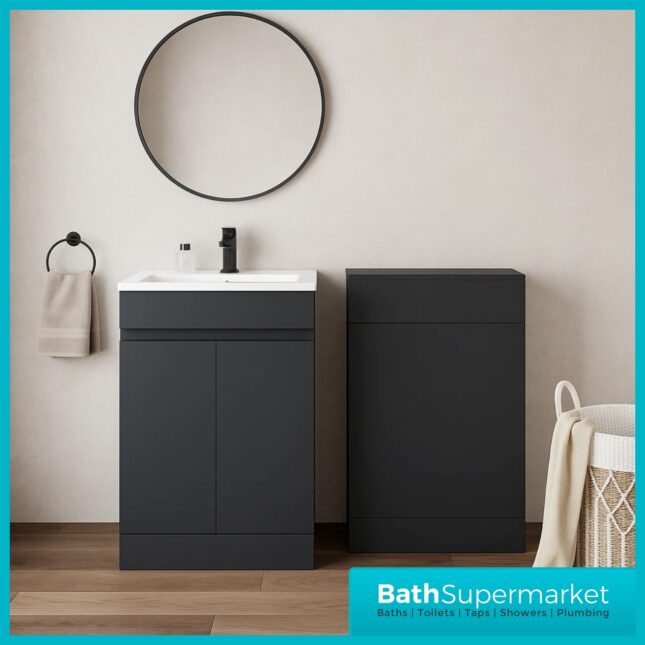 Empire Matt Anthracite Back To Wall WC Toilet Unit 500mm