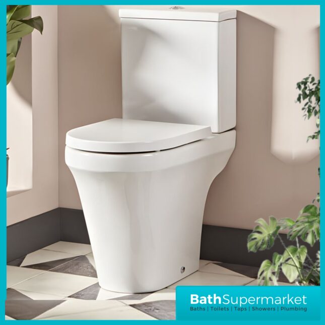 Tavistock Aerial Comfort Height Close Coupled WC Toilet Pan With Soft Close Seat