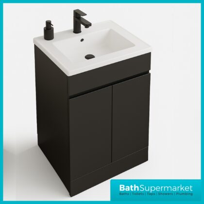 Empire Matt Anthracite Floorstanding Bathroom Vanity Basin Unit 500mm