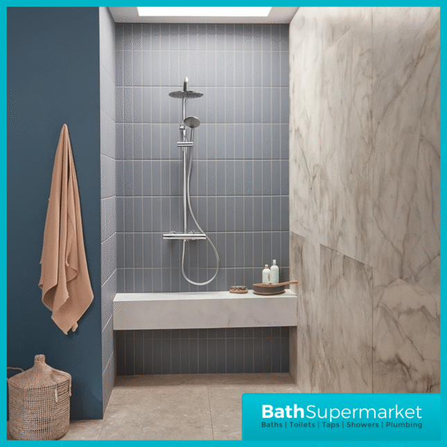 Tavistock Merit Chrome Cool Touch Exposed Thermostatic Valve Push Bar Shower System