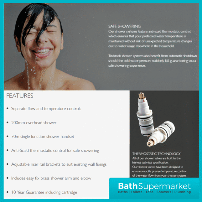 Tavistock Lansdown Chrome Traditional Dual Function Concealed Valve Shower System