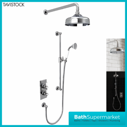 Tavistock Lansdown Chrome Traditional Dual Function Concealed Valve Shower System
