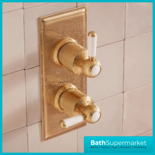 Tavistock Lansdown Brushed Brass Traditional Dual Function Concealed Valve Shower System
