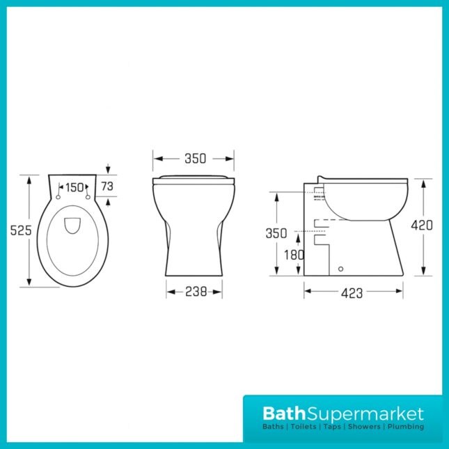 550mm Gloss Grey Vanity Unit & Basin + 500mm WC Toilet Unit Set Bathroom