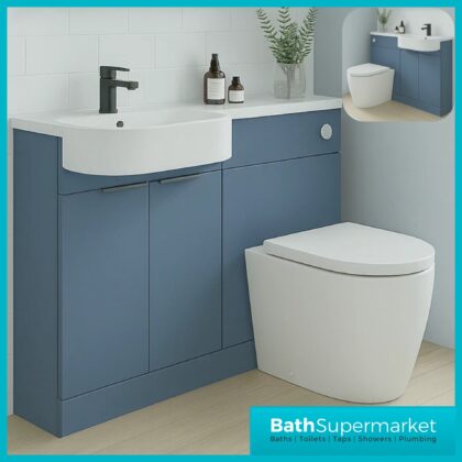 Modern P Series Satin Blue Combination P Shape LH /RH Furniture Pack – 1000mm