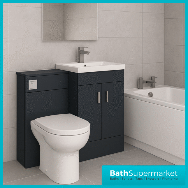 Eden 500mm Floorstanding Vanity Unit With Basin & Matching 500mm WC Toilet Unit Set