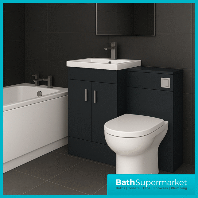 Eden 500mm Floorstanding Vanity Unit With Basin & Matching 500mm WC Toilet Unit Set