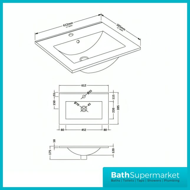 Modern Fluted Satin Blue 600mm Wall Hung 2 Drawer Vanity Unit With Basin
