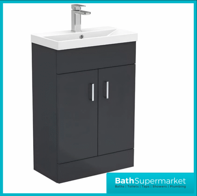 Eden 500mm Floorstanding Vanity Unit With Basin & Matching 500mm WC Toilet Unit Set