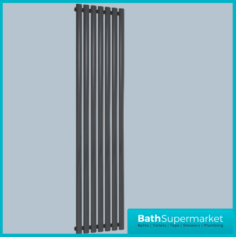 HEATWICK Columnar Anthracite Single Vertical Radiator – 1800mm High – 420mm, 540mm & 600mm Widths