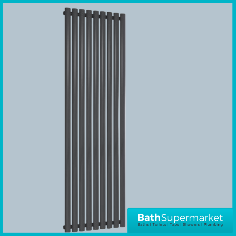HEATWICK Columnar Anthracite Single Vertical Radiator – 1800mm High – 420mm, 540mm & 600mm Widths