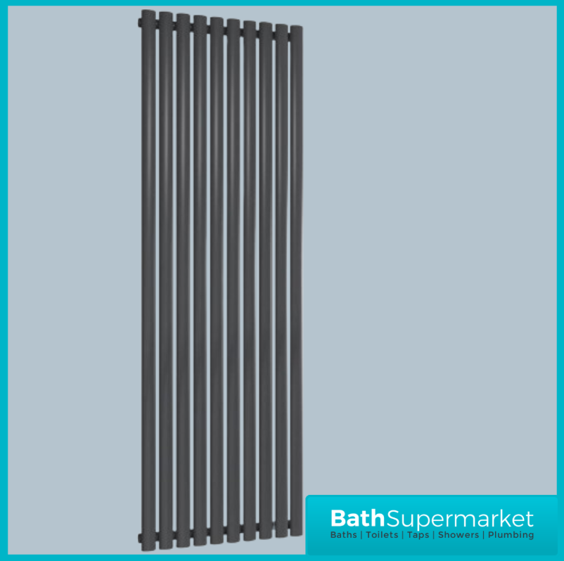 HEATWICK Columnar Anthracite Single Vertical Radiator – 1800mm High – 420mm, 540mm & 600mm Widths