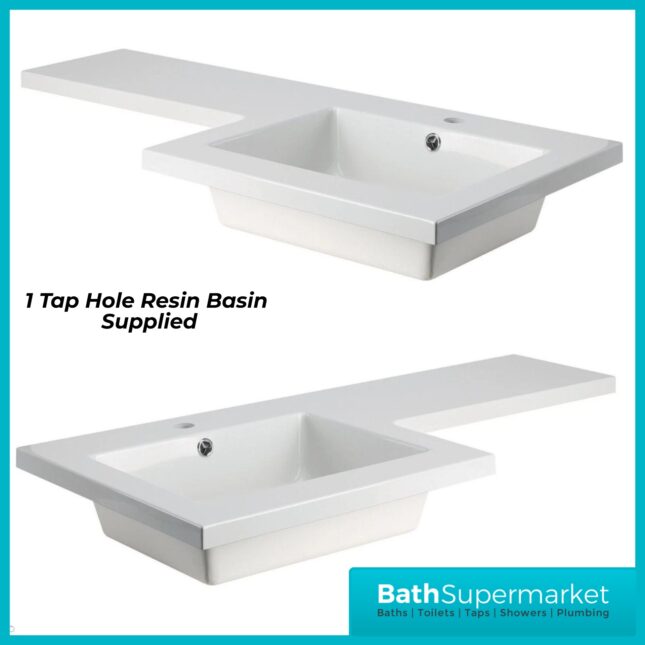 Modern L Series Matt Black Combination L Shape LH /RH Furniture Pack – 1070mm