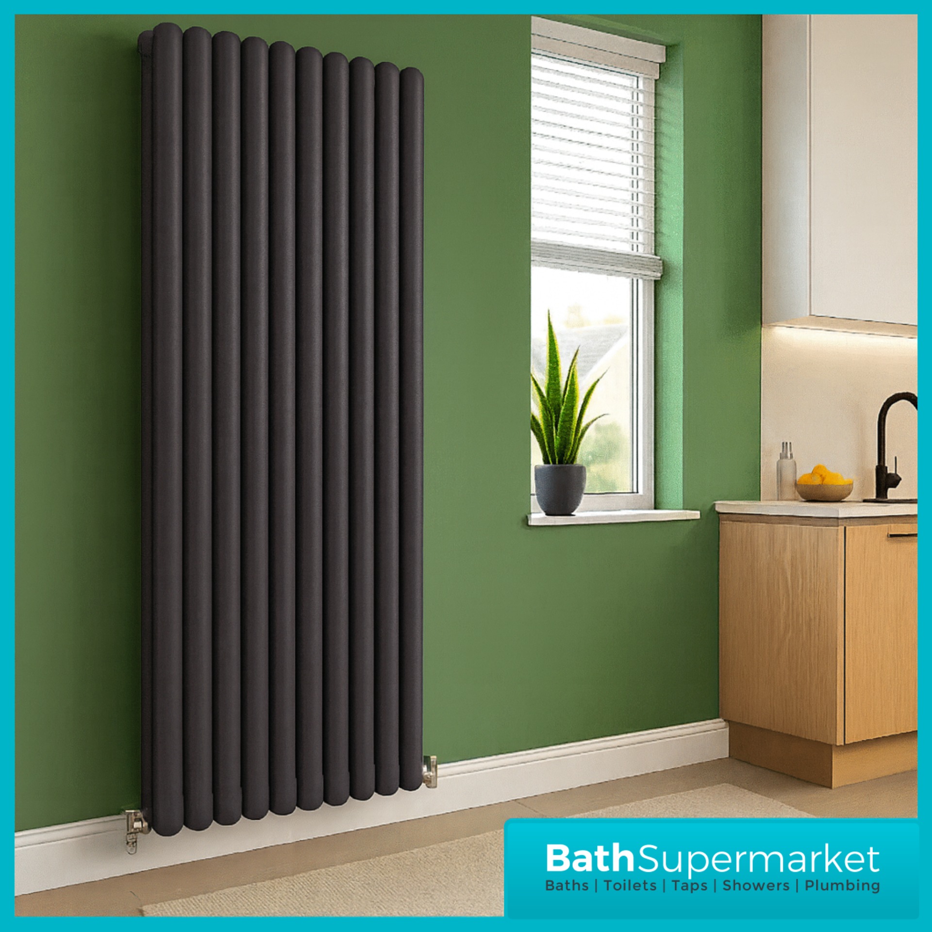 keeping everything else exactly the same change the white colour radiator to anthracite colour