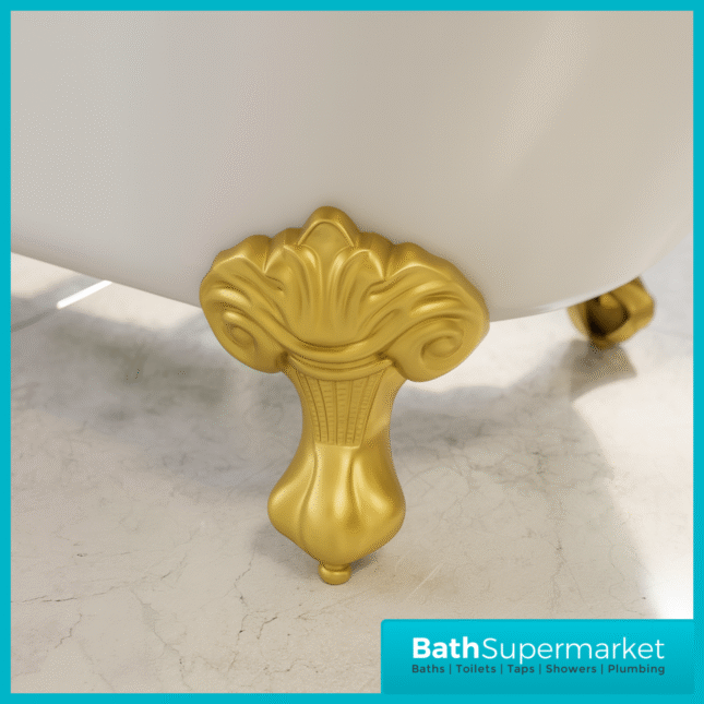 Bainlo Alexander Traditional White Freestanding Slipper Bath With Roll Top Legs 1700mm