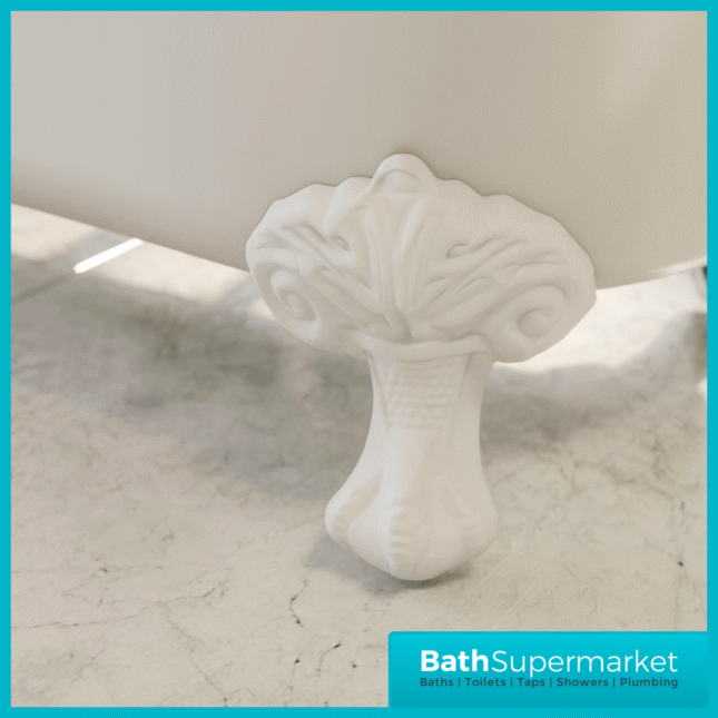 Bainlo Alexander Traditional White Freestanding Slipper Bath With Roll Top Legs 1700mm